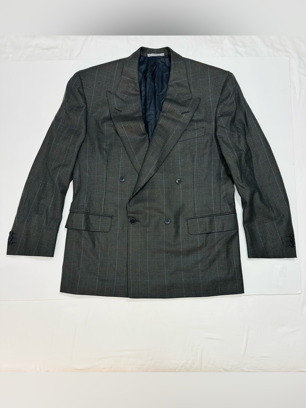 SALVATORE FERRAGAMO VINTAGE DOUBLE BREASTED VIRGIN WOOL BLAZER ITALY 54 US 44 - Picture 2 of 16